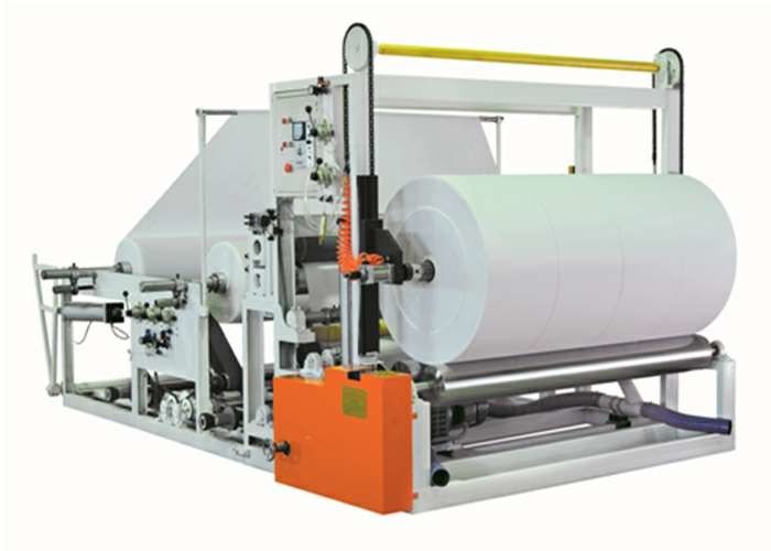 Jumbo Roll Tissue Paper Rewinder Machine , Paper Slitters And Rewinders
