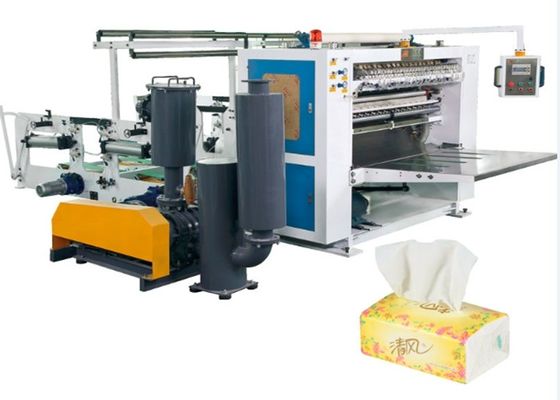 China Vacuum Tissue Paper Making Machine , V - Fold Facial Tissue Folding Machine factory