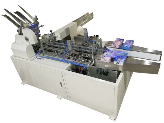 China Tissue Paper Box Packing Machine With PLC / Servo Control Power Saving distributor