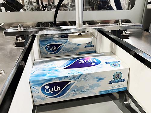 PLC Facial Tissue Box Packing Tissue Paper Automatic Machine 80 Boxes/Min